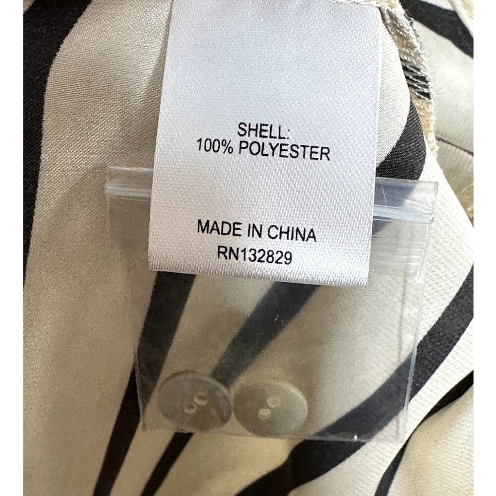 L'Academia Striped Kamile Asymmetrical Side Knot Satin Mini Dress Size Medium - Picture 12 of 12